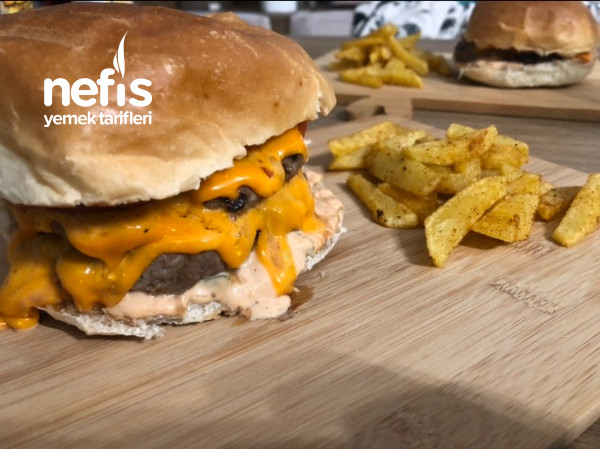 Orjinal Hamburger Cheeseburger Tarifi – Amerikan Burger Sos İle
