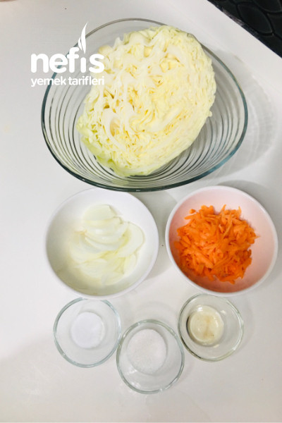Coleslaw (Beyaz Lahanalı Havuç Salatası)