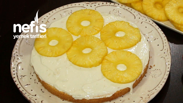 Özel Günlerin En Çok Tercih Edilen Mükemmel Lezzeti Bademli Ve Ananaslı Pasta (Videolu)