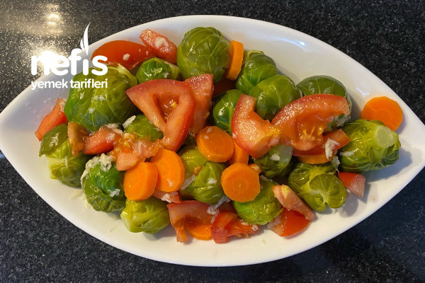 Vitamin Bombası Brüksel Lahanası Salatası (Videolu) Tarifi