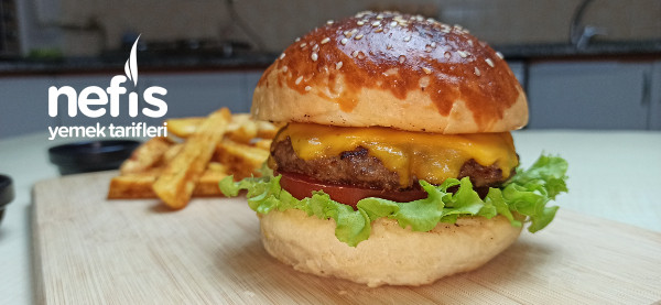 Ev Yapımı Nefis Burger | Hamburger Köftesi Tarifi | Hamburger Ekmeği Nasıl Yapılır?