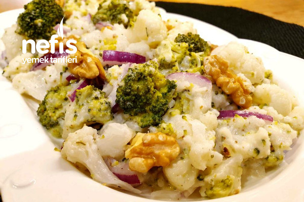 Baharatlı Brokoli Ve Karnabahar Salatası Tarifi
