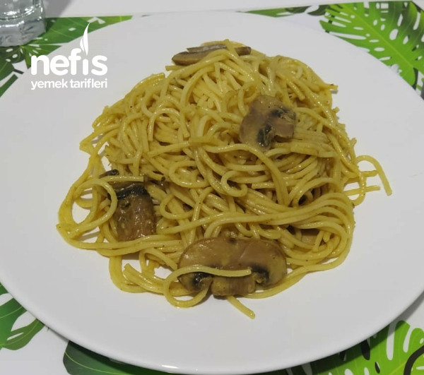 Kremalı Mantarlı Spaghetti