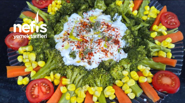 Yoğurt Soslu Brokoli Salatası Tarifi   (Videolu)