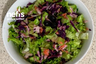 Mevsim Sebzeleriyle Marul Salatası (Videolu) Tarifi
