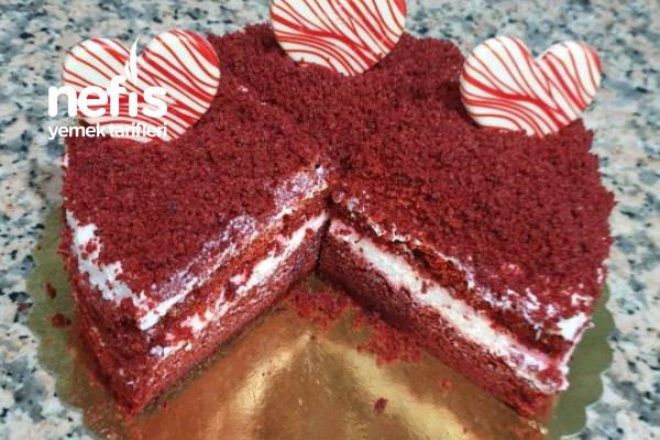 Red Velet Pandispanya Pasta (Sevgililer Günü)