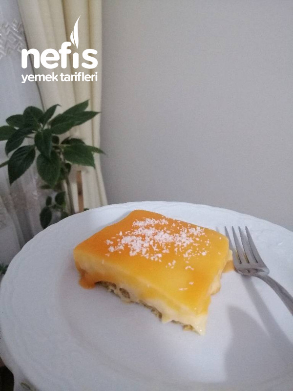 Cheesecake Görünümlü Portakallı Soslu Tatli
