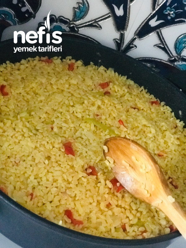 Zerdeçallı Renkli Bulgur Pilavı(tüm Püf Noktalarıyla)