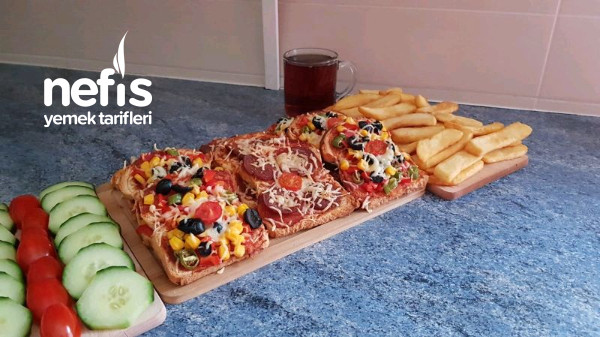 Pazar Kahvaltılarımız İçin Pratik Pizza (Videolu)