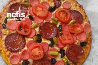Nefis Diyet Yulaf Pizza Tarifi