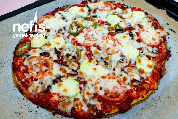 Diyet Pizza Tarifi Karnabahar Tabanlı Glutensiz Pizza (Mükemmel Pizza)
