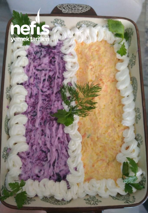 Renkli Patates Salatası(havuç &mor Lahana)
