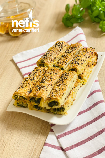 Ispanaklı Rulo Börek (Hazır Yufkadan)