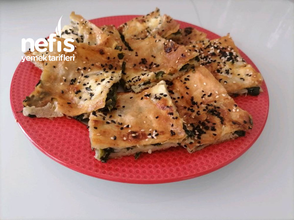 Ispanaklı Börek (Üç Yufkadan Bir Tepsi Börek)