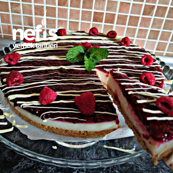 Labne Peynirsiz Frambuazlı Cheesecake