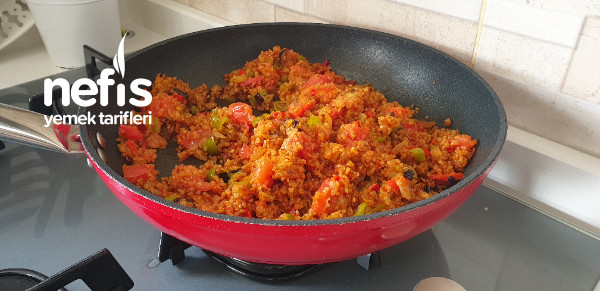 Patlıcanlı Bulgur Pilavı