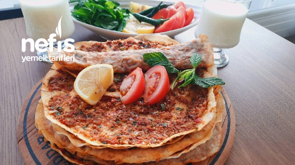 Ev Yapımı Enfes Lahmacunçok Pratik Pişirme Yöntemi İle