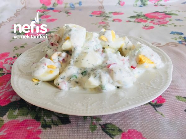 Yoğurtlu Yumurtalı Patates Salatası (Fit Tarif Kahvaltılık Ana Öğün Çayın Yanına)