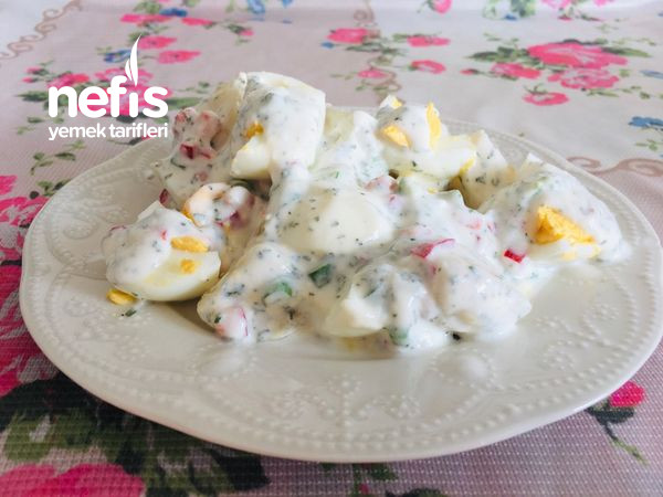 Yoğurtlu Yumurtalı Patates Salatası (Fit Tarif Kahvaltılık Ana Öğün Çayın Yanına)