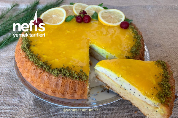 Haşhaş Kremalı Limonlu Tart Kek