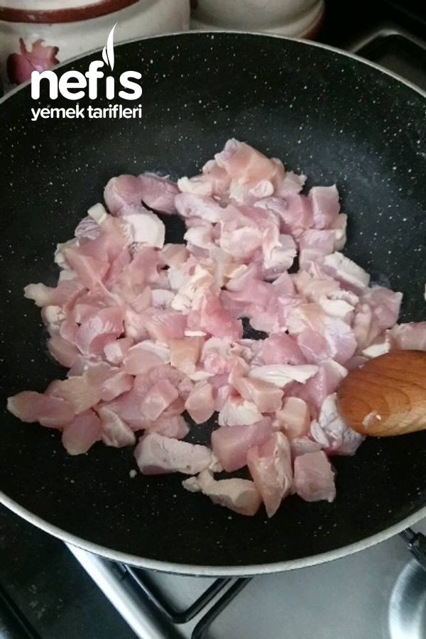 Kremalı Mantarlı Tavuklu Makarna