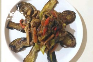 Patlıcan Yatağında Hindi Fajita Tarifi