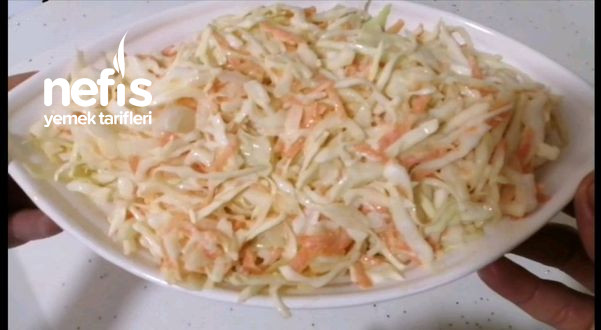 Kfc Salatası Coleslaw Salatası Beyaz Lahana Salatası (Videolu)