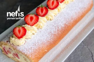 Alman Pastanelerin Vanilya Kremalı Çilekli Rulo Pastası Tarifi