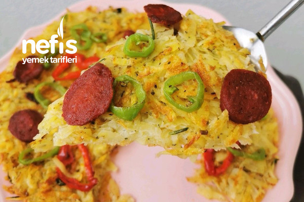 10 Dakikada Tavada Patates Pizza (Kahvaltılık) Nefis Yemek Tarifleri