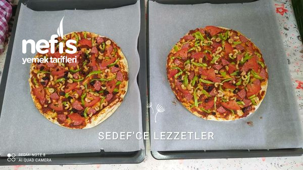 Lavaş Pizza (8 Dakikada Pişir, Daha Pratiği Yok)