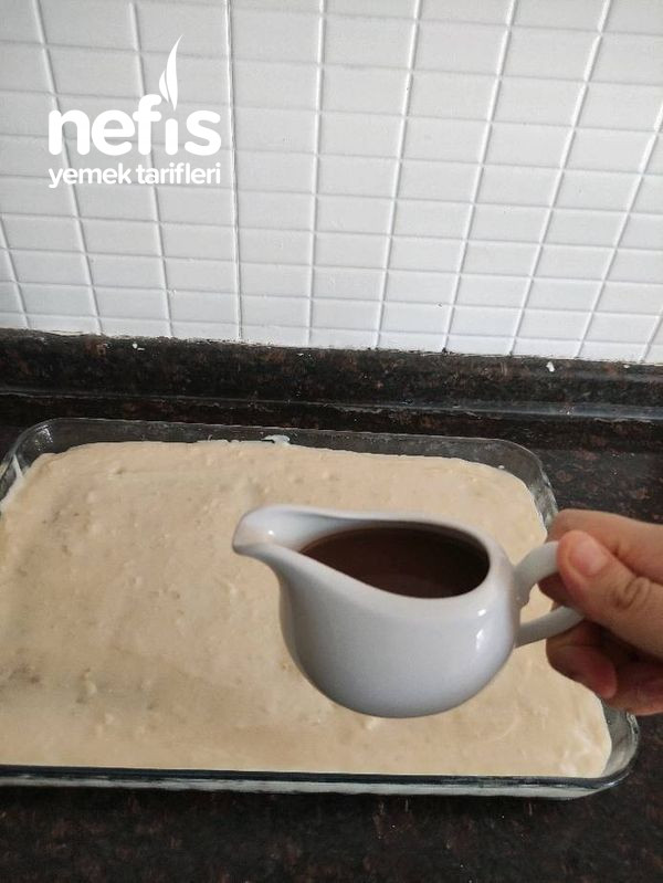 Keki Türk Kahveli Sosu Nescafeli Kremalı Ganajlı Borcam Pastası (Çikolatalı Pasta)