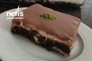 Keki Türk Kahveli Sosu Nescafeli Kremalı Ganajlı Borcam Pastası (Çikolatalı Pasta) Tarifi