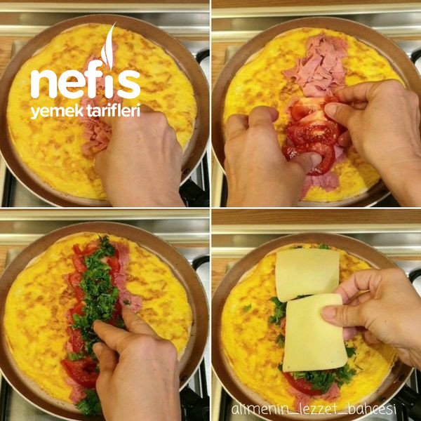Lavaştan Nefis Kahvaltılık Omlet Dürüm (Videolu)