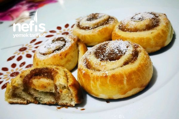 Kurabiyeyi Unutturan Elmalı Tatlı Çörek (Yumuşacık Tereyağlı) Tarifi