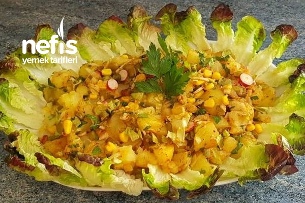 Her Öğün Tüketilebilir Lezzetli Mi Lezzetli Patates Salatası (Videolu) Tarifi