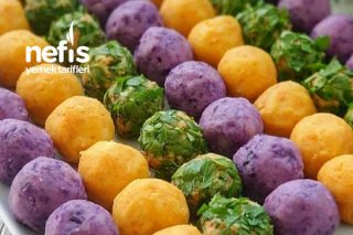 İkramlık Renkli Patates Topları Tarifi
