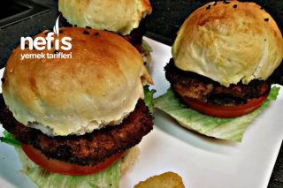 Pofuduk Ekmeği İle Evde Tavuk Burger (Videolu) Tarifi