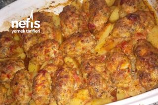 Fırında Köfte Patates (Tavuk Kıyması İle) Tarifi