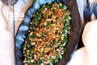 Karamelize Soğanlı Börülce Salatası Tarifi