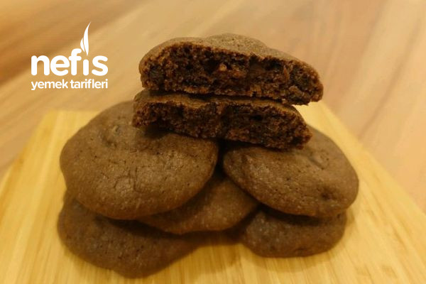 Dışı Çıtır İçi Yumuşak Bol Çikolatalı Browni Tadında Kurabiye (Cookie Tarifi)