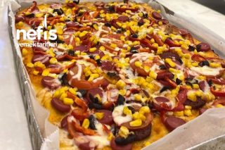 Tam Ölçülü Nefisss Hamuruyla Pizza Tarifi