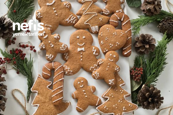 Gingerbread Coookies Zencefilli Tarçınlı Kurabiye (Videolu)