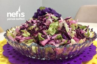 Kırmızı Lahanalı Kereviz Salatası Tarifi