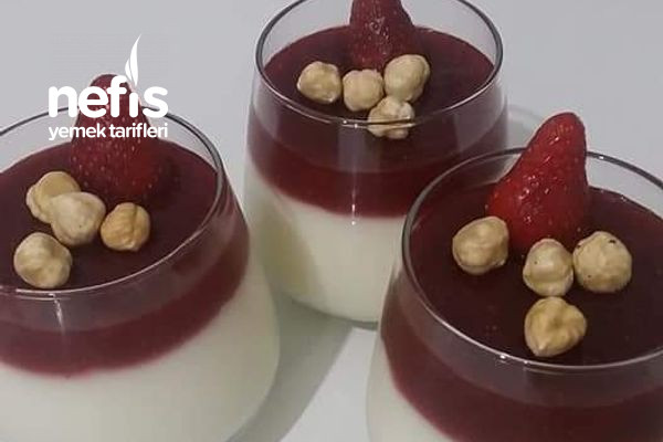 Çilekli Panna Cotta