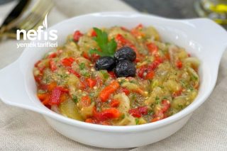 Közlenmiş Patlıcan Biber Salatası (videolu) Tarifi