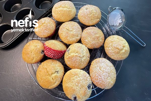 Yabanmersinli Muffin (Blueberry Muffins)