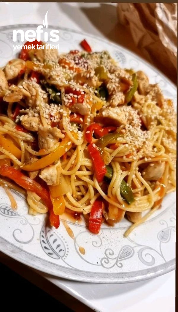Çin Makarnası Noodle (Spagettiyle Denedim)