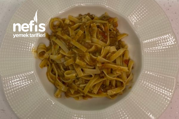 Taze Makarna Hamurundan Kıymalı Fettucini