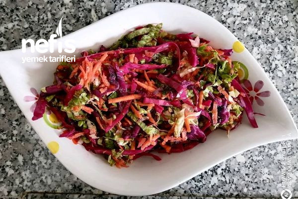 Kırmızı Lahana Salatası (Restoranların Vazgeçilmez Salatası)