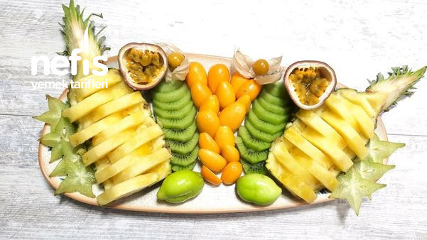 Meyve Tabağı Nasıl Yapılır ? - Tropik Meyvelerden Meyve Tabağı Hazırlanışı (Videolu)